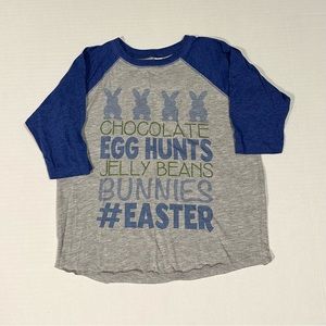 NWOT Easter Raglan Casual 3/4 Sleeve Tee